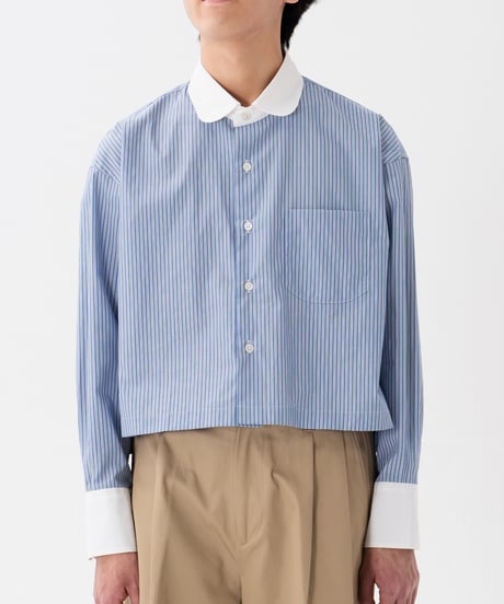 #-57 EX. 2way detachable collar cleric shirt