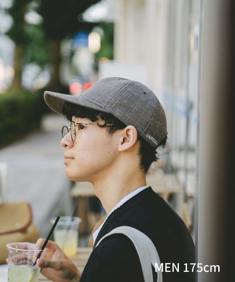 #-13 Gren check wool classic cap