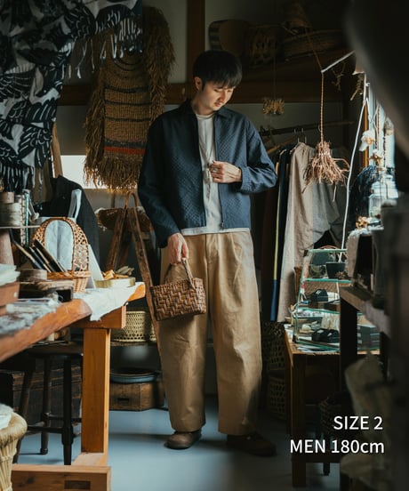 “UNFOLK CLASSIC” Enshu wool mix sashiko style blouson