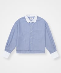 #-57 EX. 2way detachable collar cleric shirt