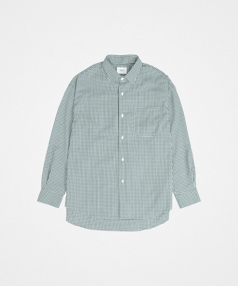 34 2way detachable collar gingham check shirt
