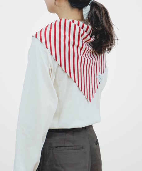 #-86 14G i-plating reversible border triangle scarf