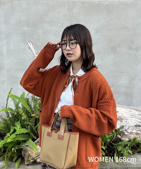 #-00 Hand print silk scarf (Brown)