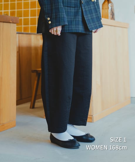 ⁡“UNFOLK CLASSIC” Enshu sashiko style baloon pants (Black)