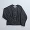 #-16 Herringbone denim nocollar blouson