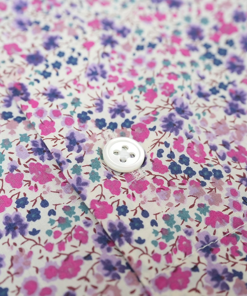 87 2way detachable collar liberty print sleev