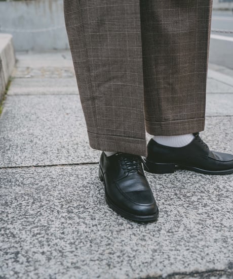 #-12 Gren check wool classic slacks