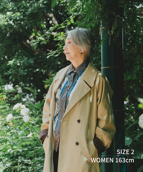 #-30 Ventile gabardine belted trench coat