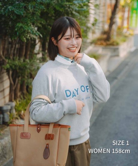 #-80 "DAYOFF" loose embroidery sweat (Gray)