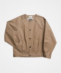 #-05 Ventile gabardine nocollar blouson (Beige)