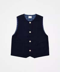 #-48 Peach brushed classic vest (Navy)
