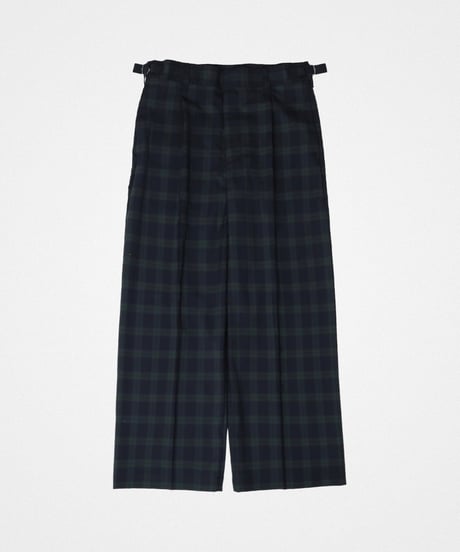 #-36 Seamless classic check slacks (Green)