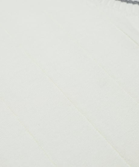 #-09 16G giza cotton vneck knit vest (Ivory)