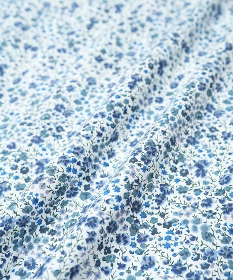 #-87 2way detachable collar liberty print sleeveless shirt (Navy)