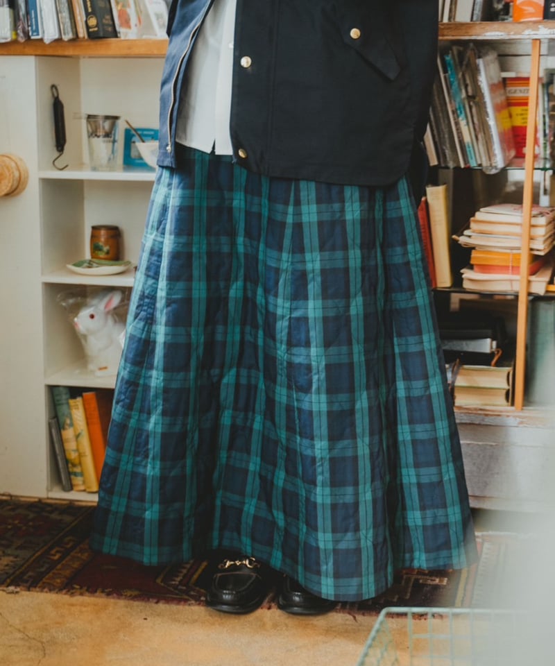 51 EX. Quilting check skirt | UNFOLK