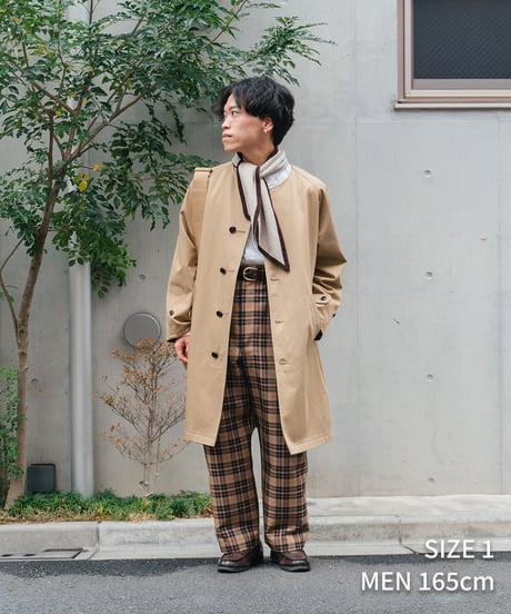#-21 Seamless classic check pants (Beige)