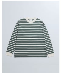 #-20 Heavy weight border long tshirt (Green)