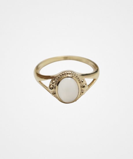 #-84 Silver925 classic stone ring (Moonstone)