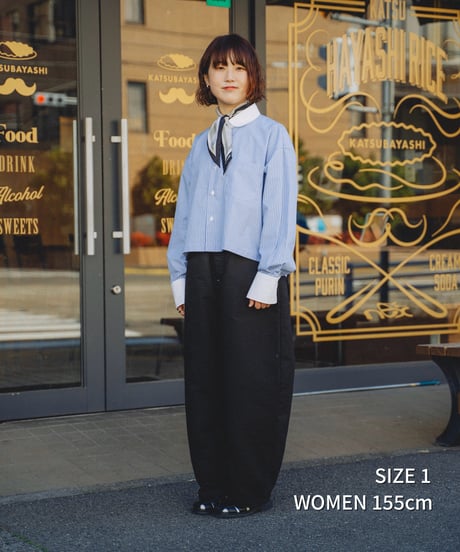 ⁡“UNFOLK CLASSIC” Enshu sashiko style baloon pants (Black)
