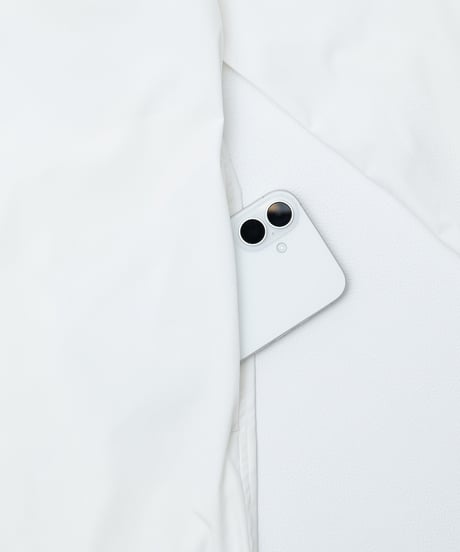 #-44 2way detachable collar shirt onepiece (White)