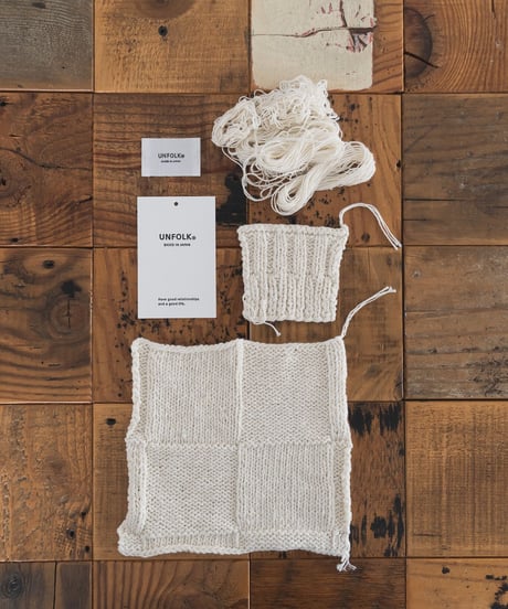 #-01 Blocking hand knit
