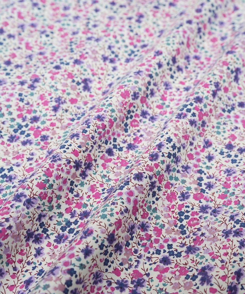 87 2way detachable collar liberty print sleev