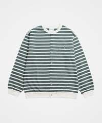#-19 Heavy weight border cardigan (Green)