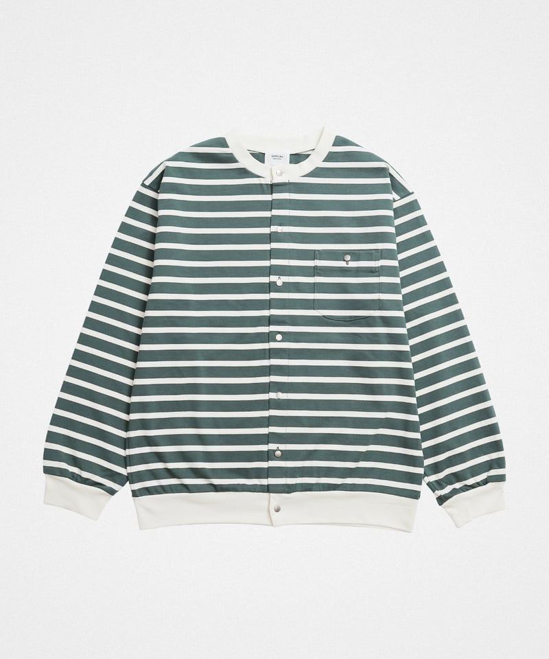 19 Heavy weight border cardigan (Green) | UNF