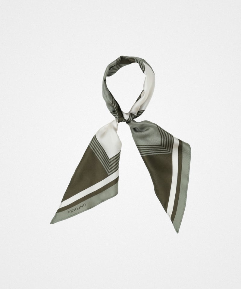 2026SS 先行予約】#-00 Hand print silk scarf (Green)