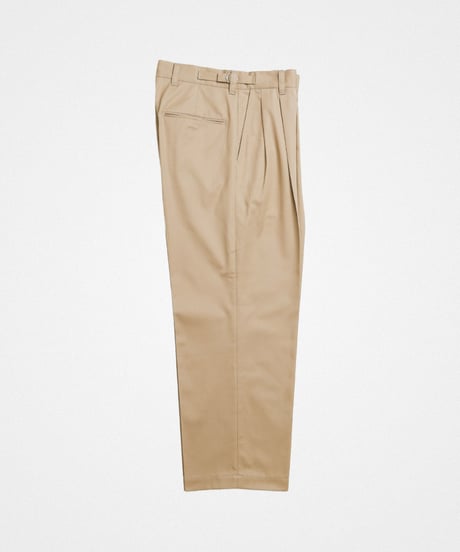 #-24 Ventile gabardine 2tuck straight pants (Beige)