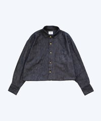 #-40 EX. 2way cropped denim shirt