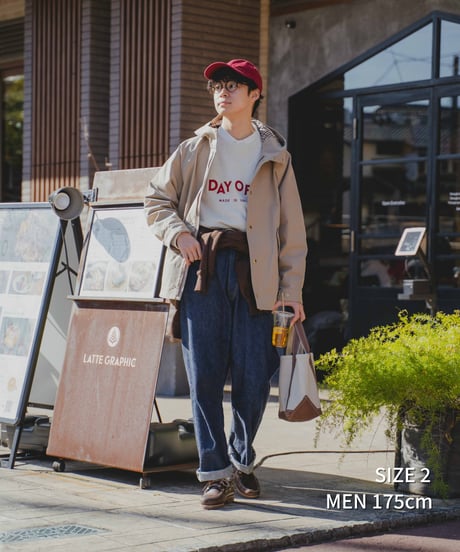#-80 "DAYOFF" loose embroidery sweat (Ivory)