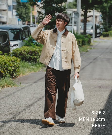 #-45 Ventile gabardine 2way blouson (Beige)