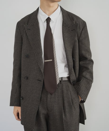 #-07 Reversible silk tie (Brown)