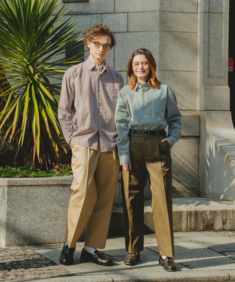 【美品】UNFOLK Ventile gabardine 2tuck pants 24 Ventile gabardine 2tuck pants (Khaki) | UN