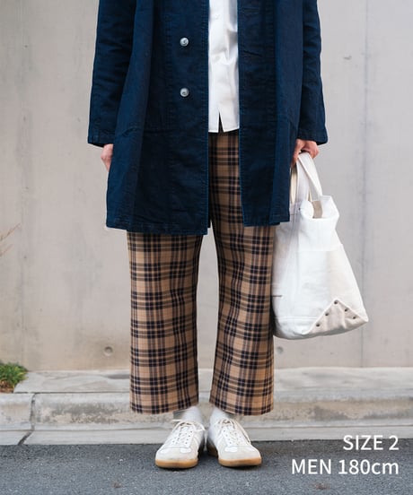 #-21 Seamless classic check pants (Beige)
