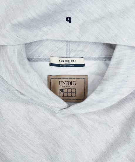 "UNFOLK CLASSIC" Banshu double gauze bias cut hoodie