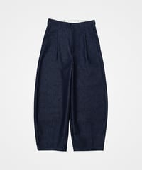 #-73 Rigid denim 1tuck baloon pants