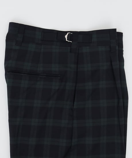 #-36 Seamless classic check slacks (Green)