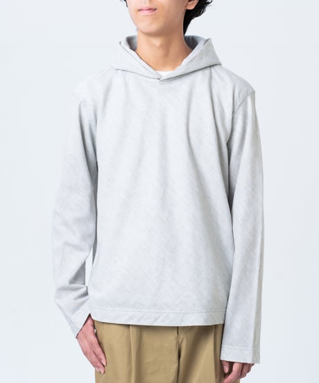 "UNFOLK CLASSIC" Banshu double gauze bias cut hoodie