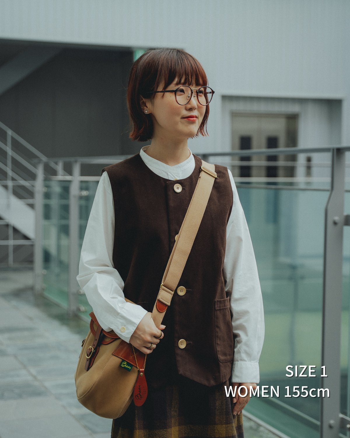 UNFOLK Peach brushed classic vest（Brown） 48 Peach brushed classic vest (Brown) | UNFOLK