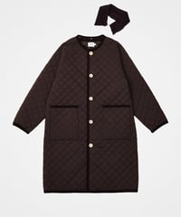 #-72 Diamond Quilt 2way coat (Brown)