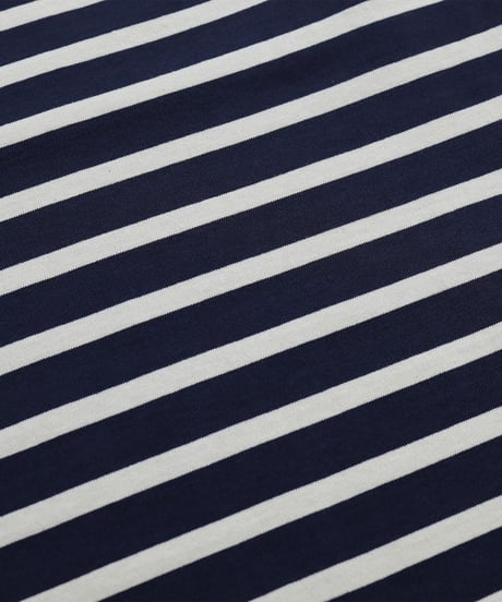 #-20 Heavy weight border long tshirt (Navy)