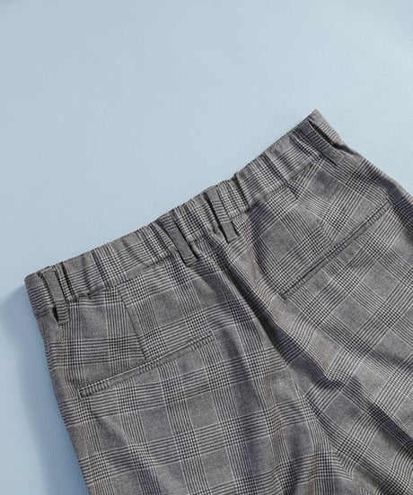 #-12 Gren check wool classic slacks