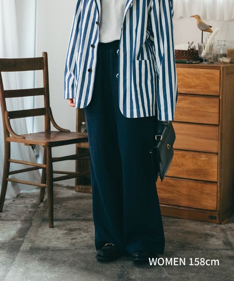 "UNFOLK CLASSIC" Banshu cotton linen relax pants