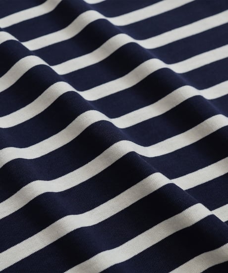 #-20 Heavy weight border long tshirt (Navy)