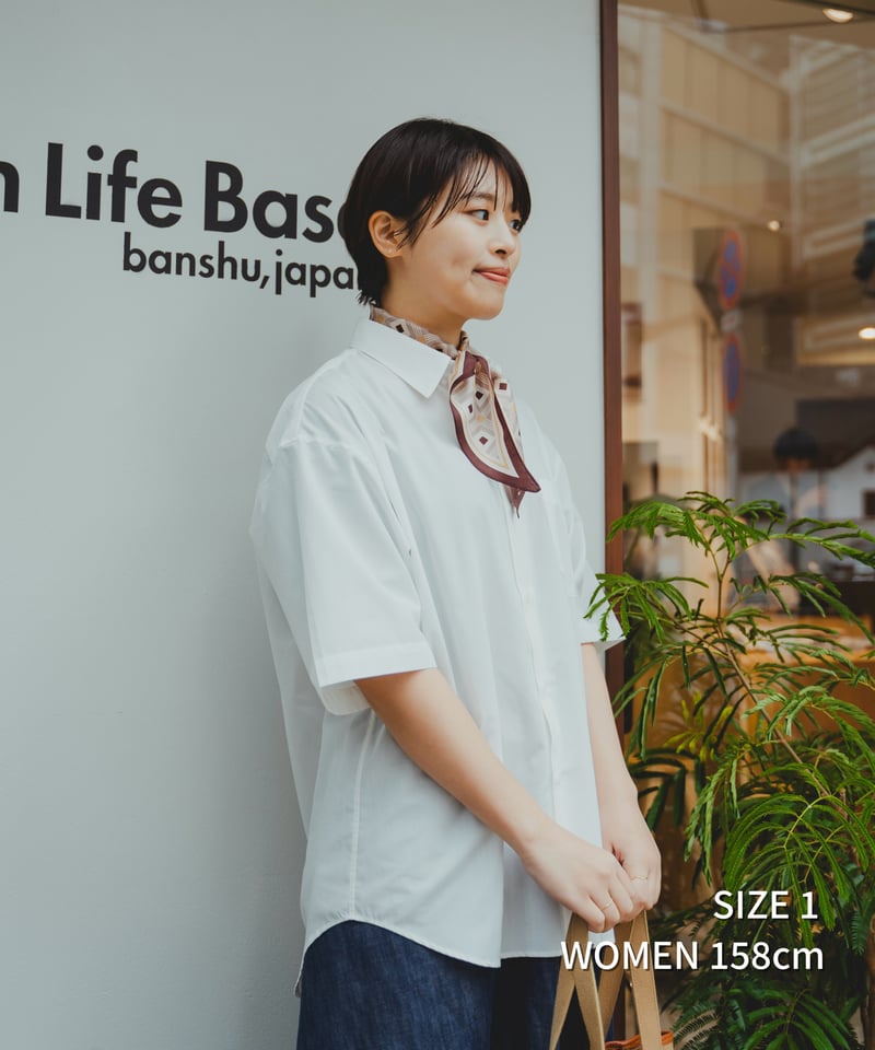 60 2way detachable collar short sleeve shirt