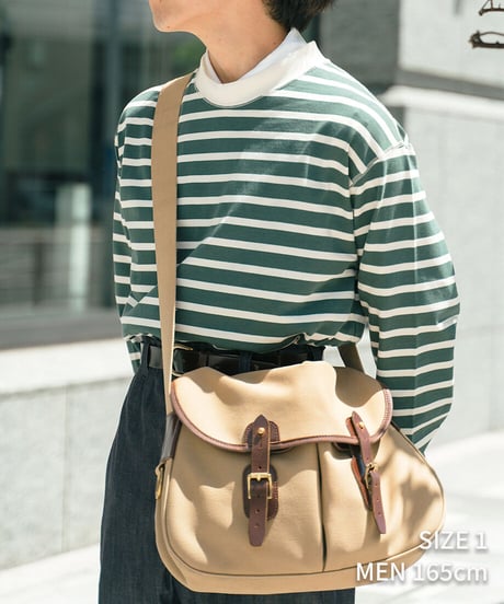 #-20 Heavy weight border long tshirt (Green)