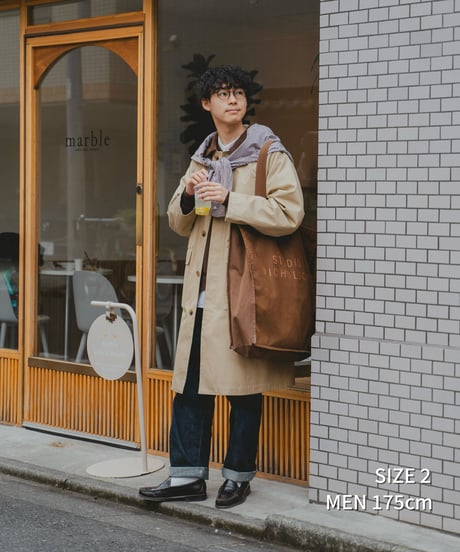 #-53 Ventile gabardine 2way railway coat (Beige)