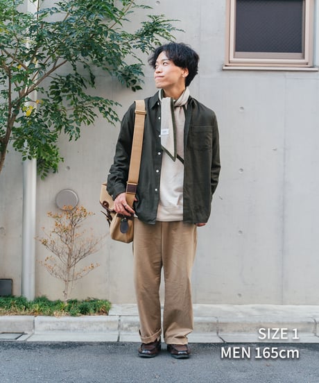 #-23 2way detachable collar check shirt (Green)